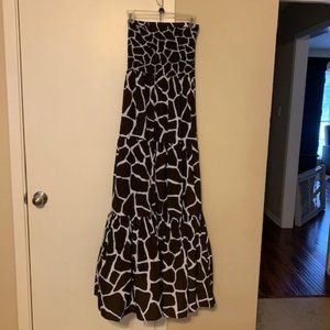 Michael Kors - Giraffe print strapless Maxi